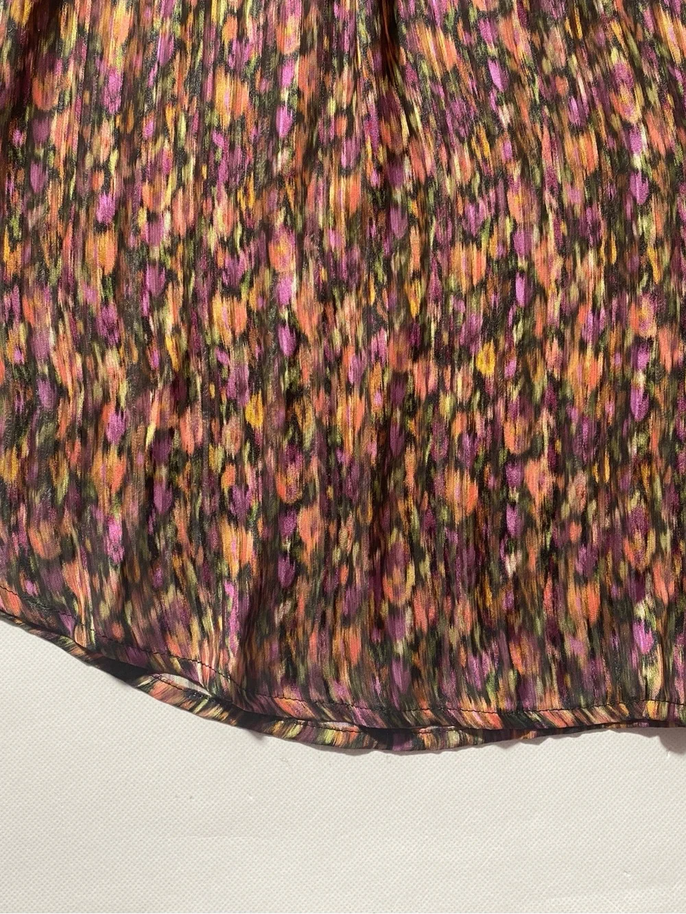 NEW Plus Sz 2X Democracy Floral Print V-Neck Long Smock Cuff Sleeve Blouse $84 - Picture 3 of 13
